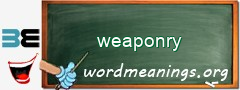 WordMeaning blackboard for weaponry